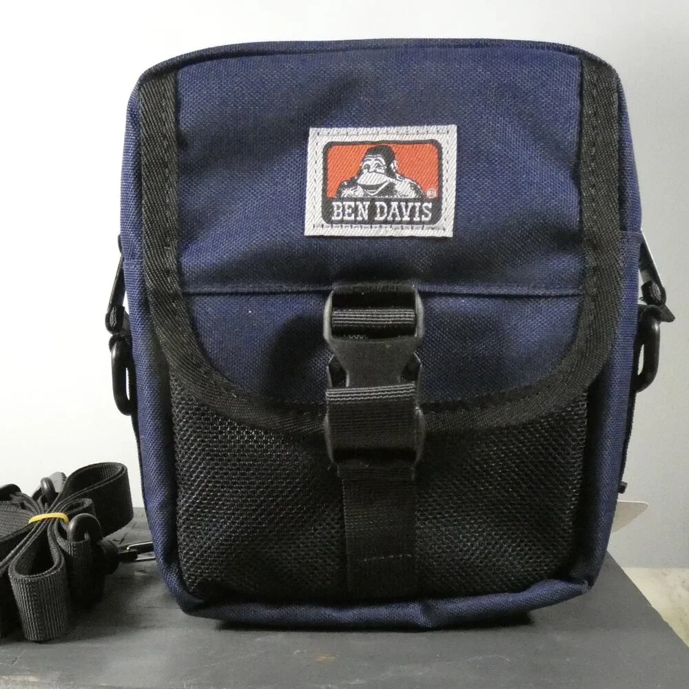 Ben Davis Waist, Shoulder Compartments Cross Body Bag Blue and Black